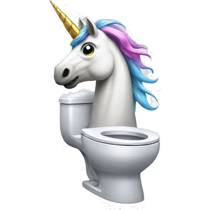 Unicorn on the toilet  emoji
