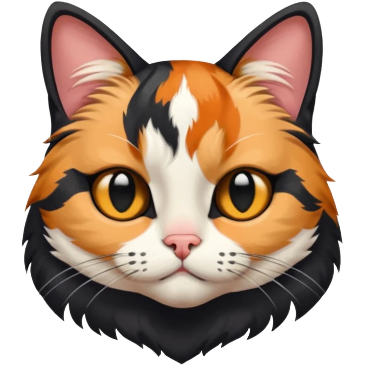 gato con mechon negro tapando un ojo emoji