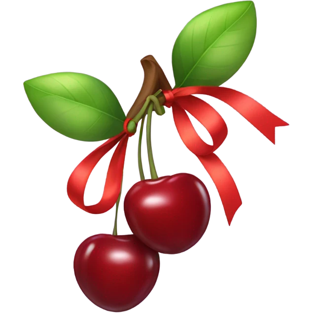 Cherrys with bows emoji