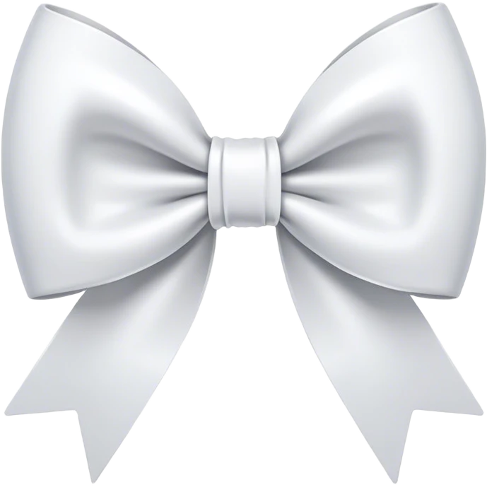 White bow on white bow emoji