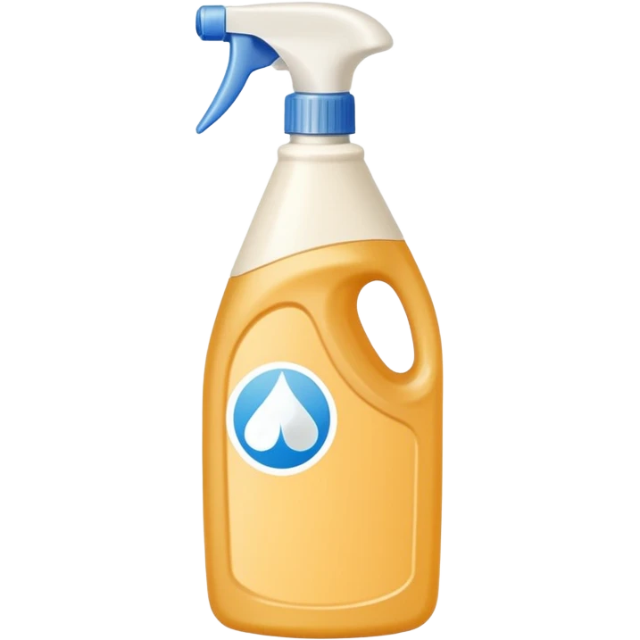 surface cleaner bottle, cream colored, white cap emoji