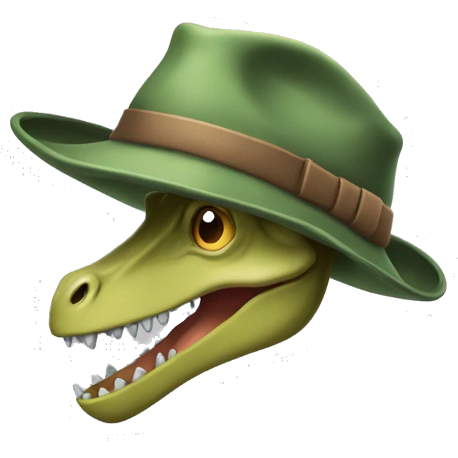 Dinossauro com chapéu  emoji