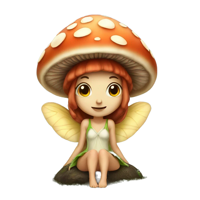 A mushroom fairy emoji