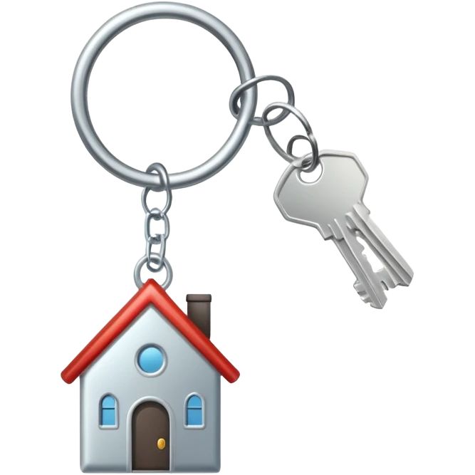key with home keychine emoji