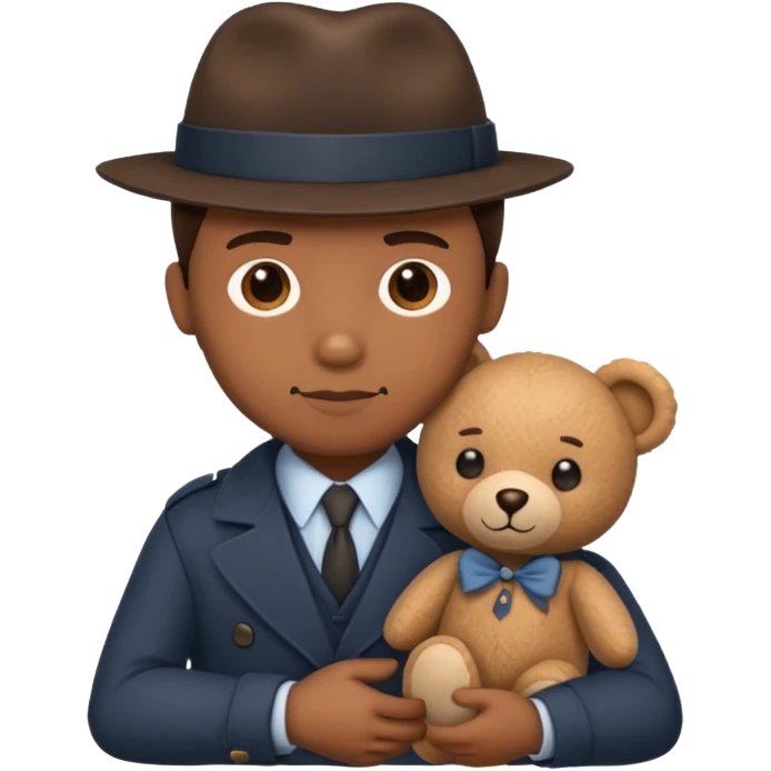 Detective with teddy bear toy  emoji