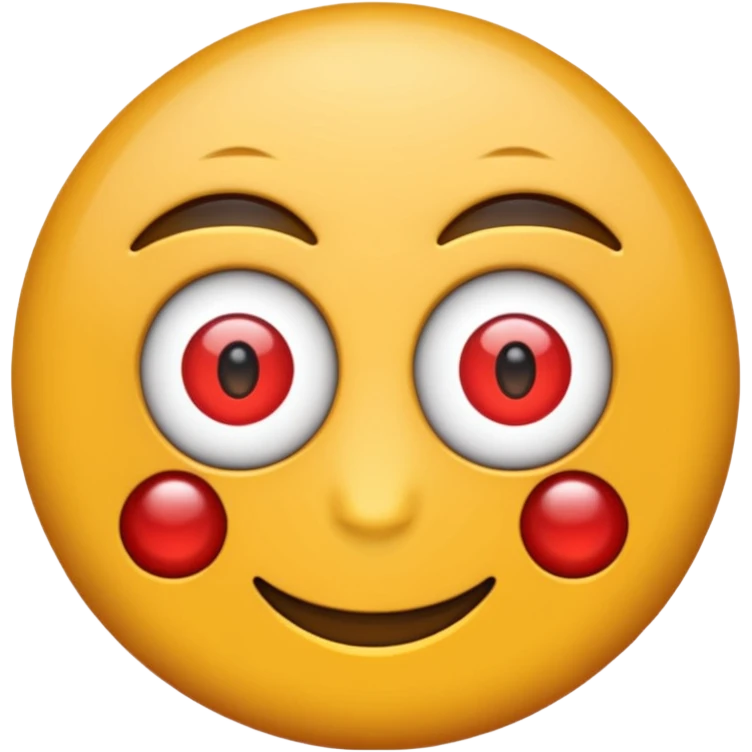 Emoji con ojos rojos  emoji