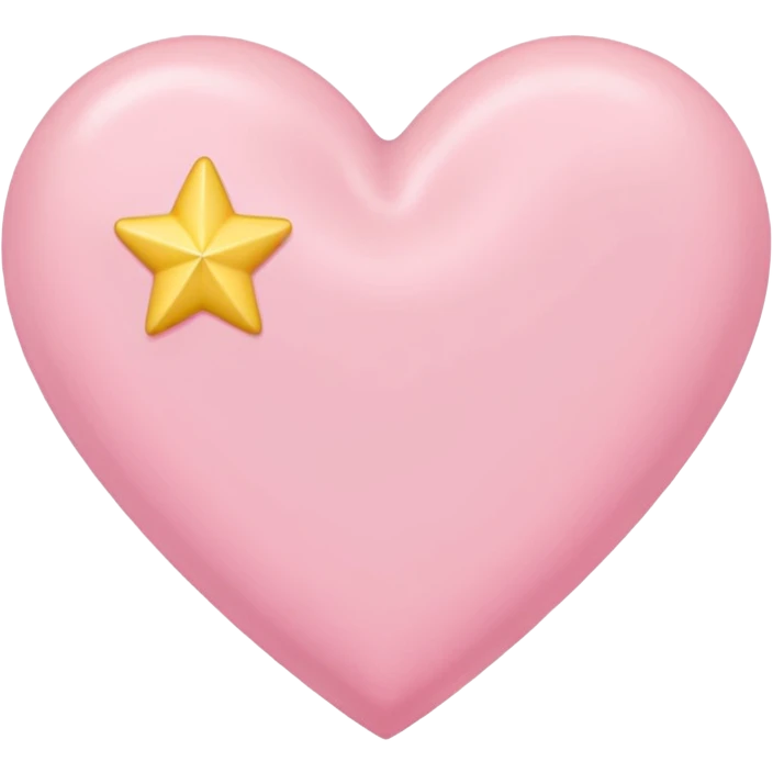 pastel heart with a star emoji