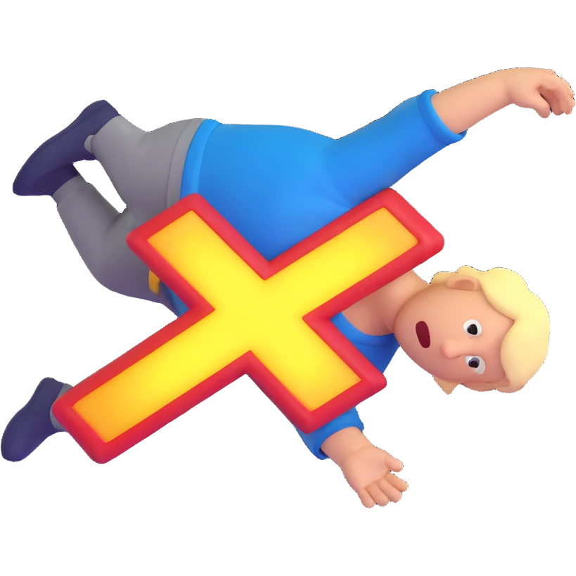 Chris griffin falling with glowing X on side  emoji