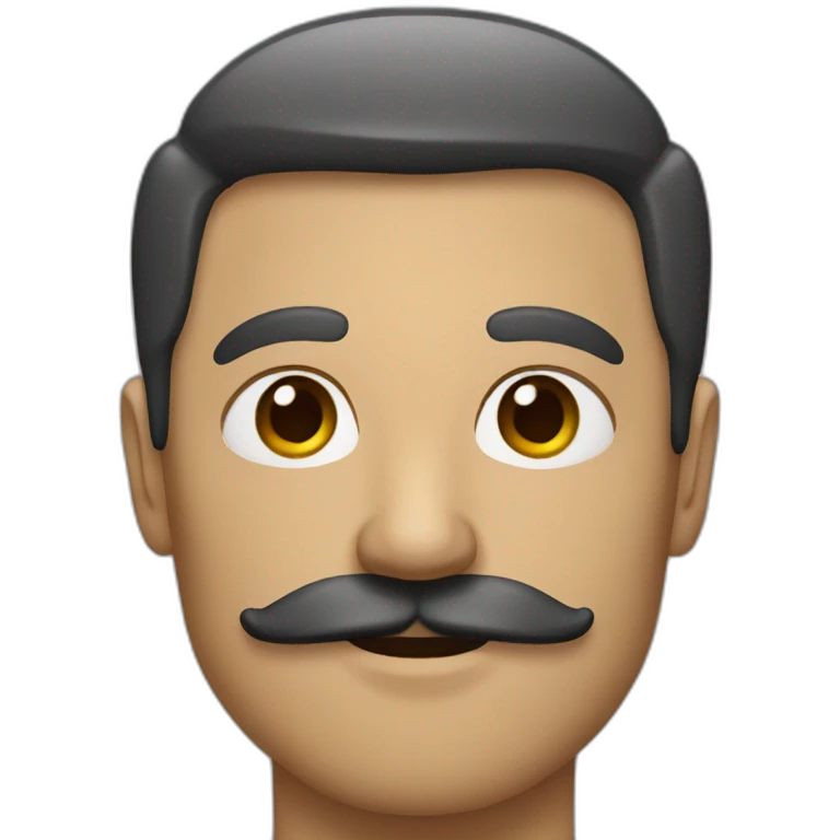 Man with square black moustache emoji