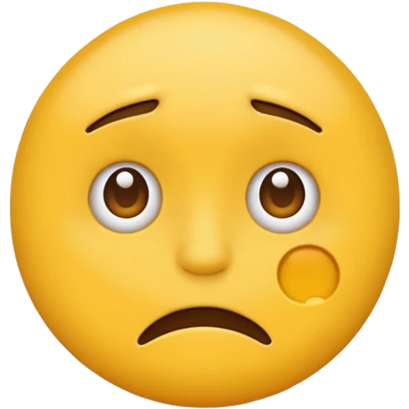 Yellow emoji face that with a flat, sarcastic, fed up expression emoji