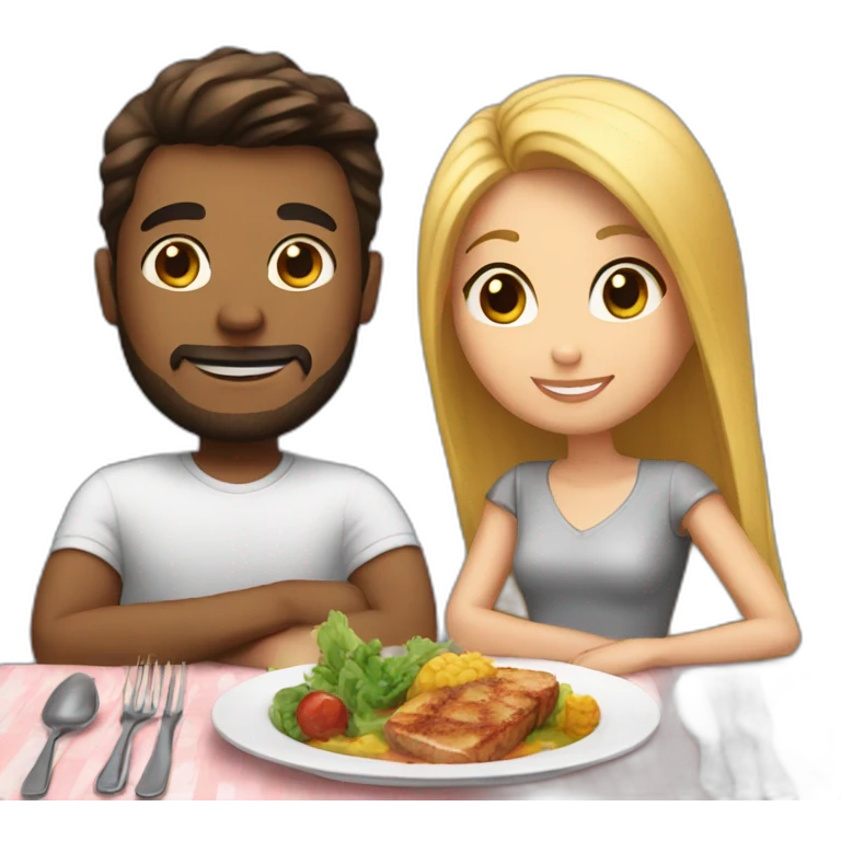 Dinner with male friend and girl bestie  emoji