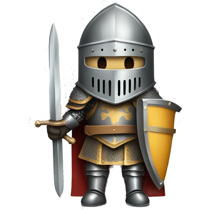 medieval knight with full plate armor emoji