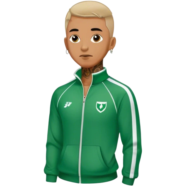 Jang Deok-su , Age: Late 50s
Appearance: A fierce man with tattoos, A large, have a tattoo on his neck.
Outfit: Green player tracksuit emoji