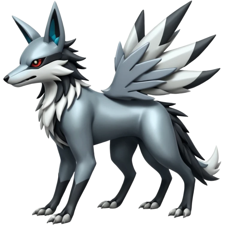 Futuristic Mightyena-Silvally-Fakémon-hybrid-creature (full body)  emoji