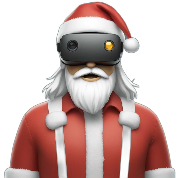 Santa in vr headset full body emoji