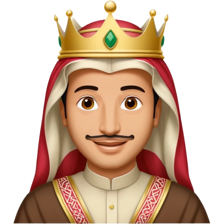 Mohamed bin salman, saudi crown with red with white "shimaq", saudi style emoji
