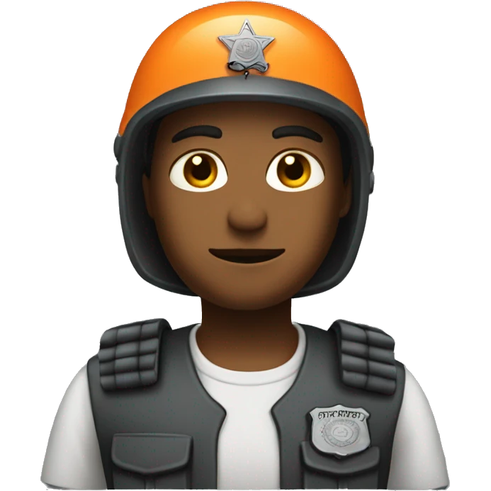 prison gaurd with helmet  emoji