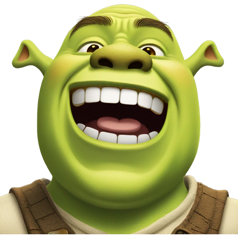 shrek laughing out loud emoji