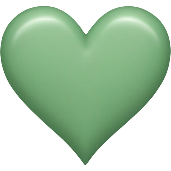 Sage green heart emoji