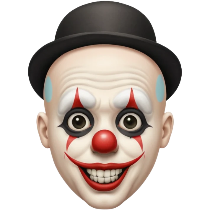 Art the clown (Bald mime with a small black cap on his head) Terrifier movie emoji