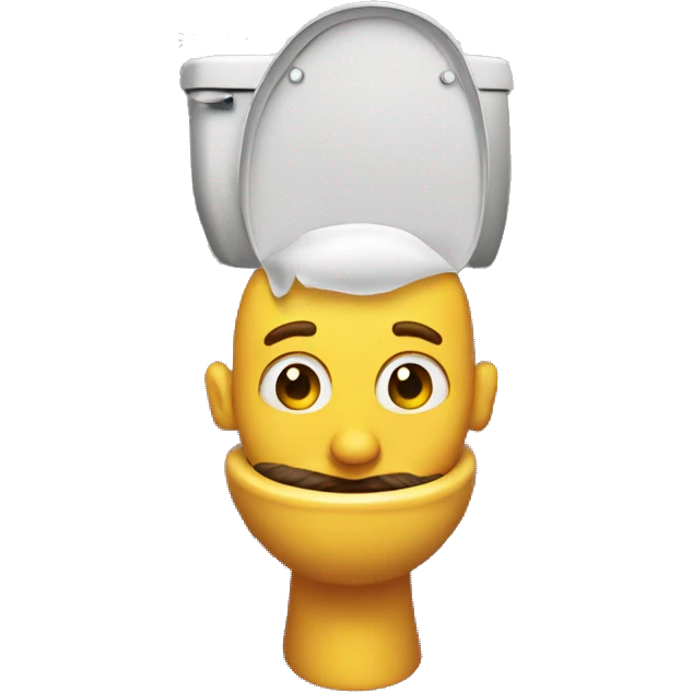 A man in a toilet  emoji