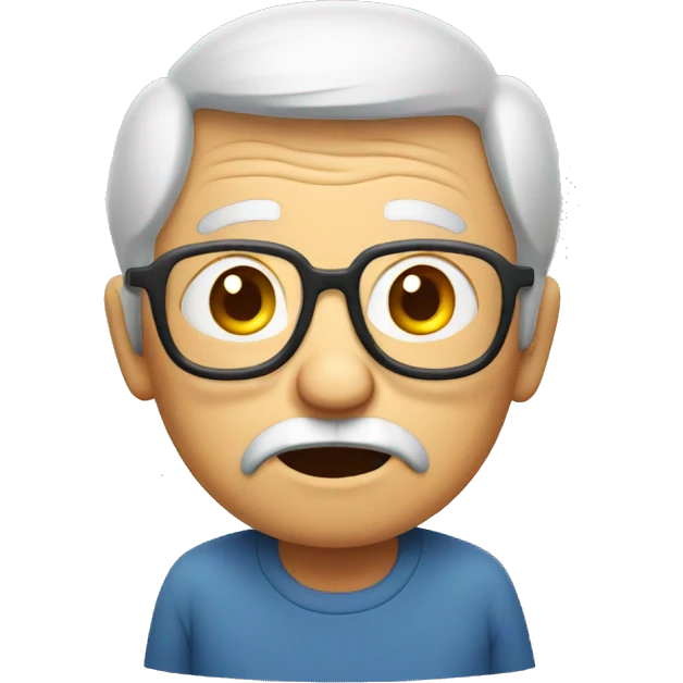 confused elderly emoji