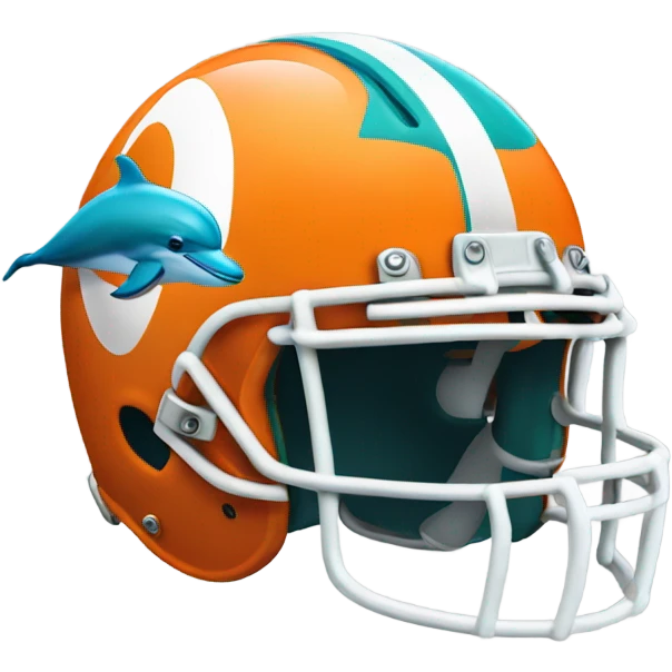Dolphin wearing football helmet emoji