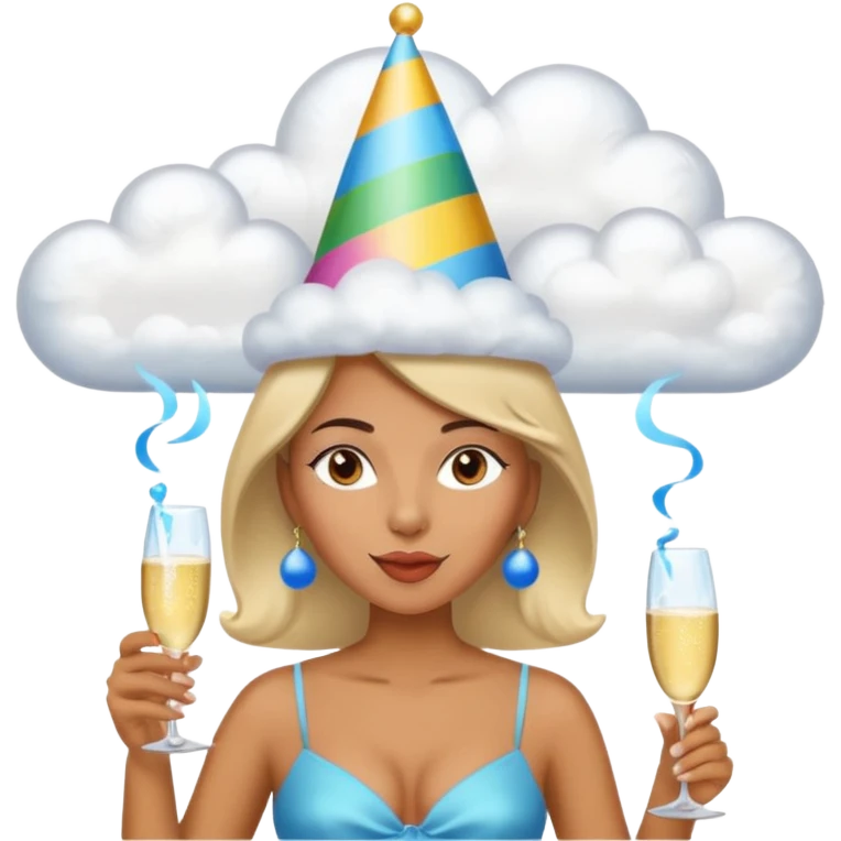 the last one is the best. add clouds around her head emoji