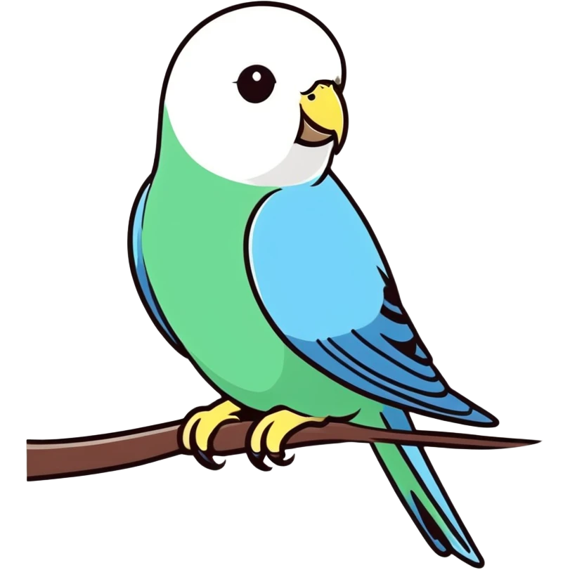 Budgie blue with white head emoji