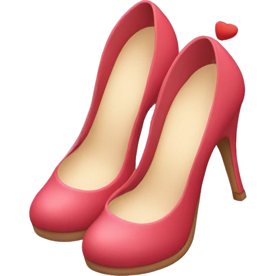 A pair of heels surrounded by small hearts, perfect for a sweet and affectionate touch.
 emoji