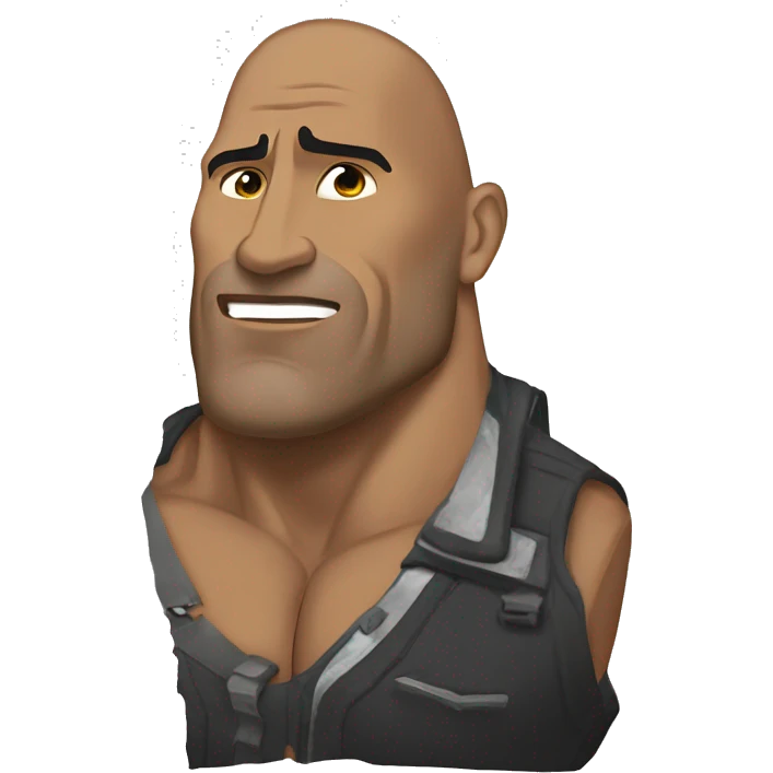 The rock levantando una ceja emoji