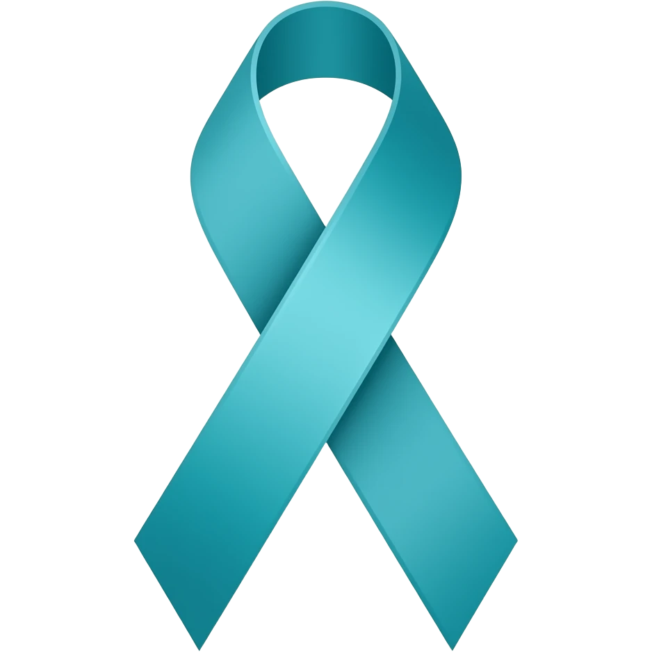 Anxiety awareness ribbon teal emoji