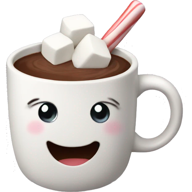 Hot chocolate with marshmallows  emoji