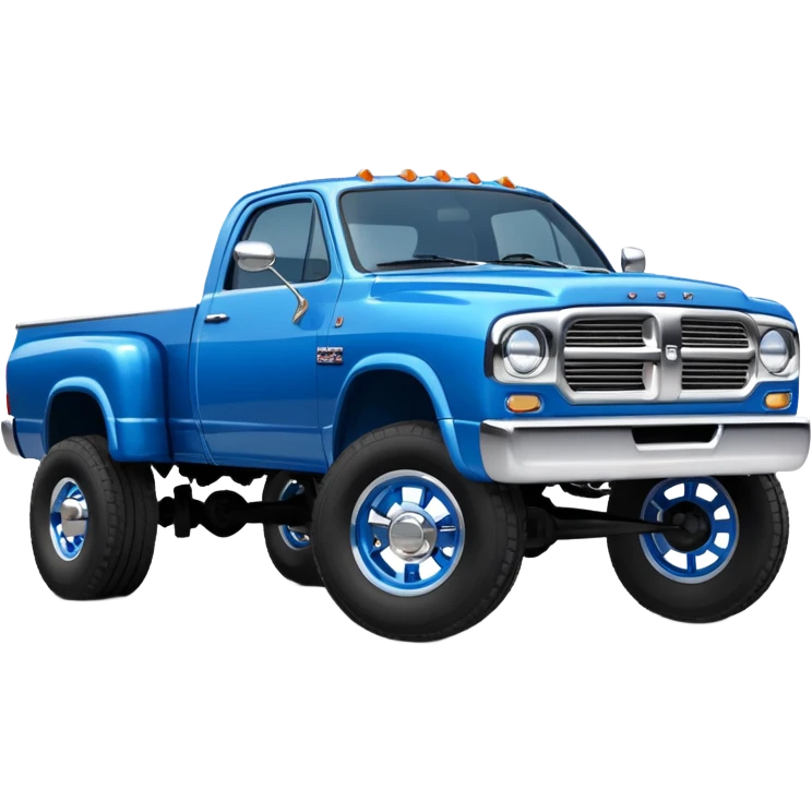 2nd gen dodge truck dually blue emoji