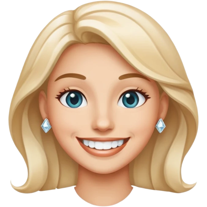 Smile with diamond grill emoji