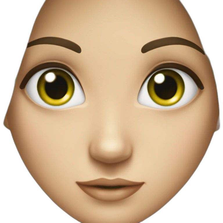Fille brune yeux vert petite cheveux long emoji