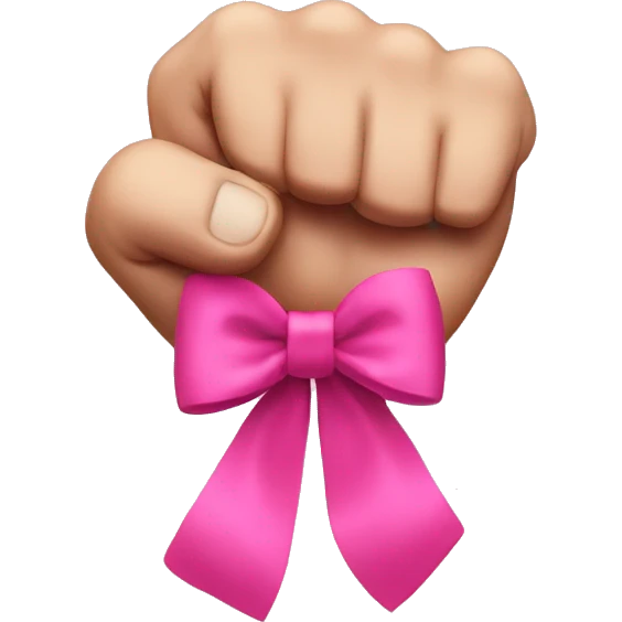 bicep with a pink bow emoji