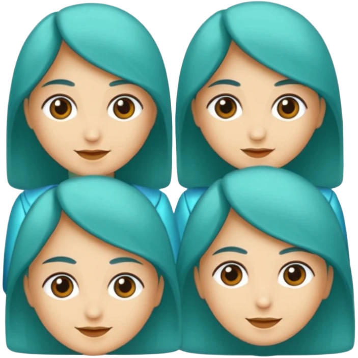 mavi yeşil ve turkuaz renk karışımlı bir madalya emoji