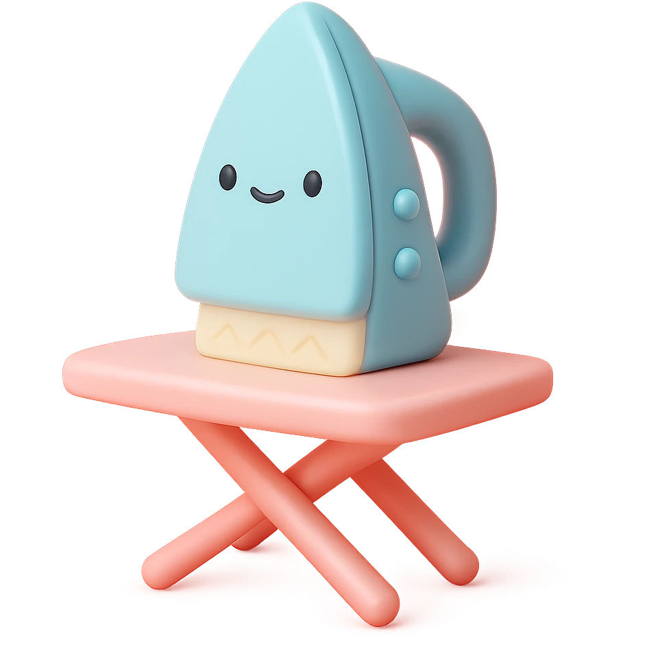 iron and ironing board emoji