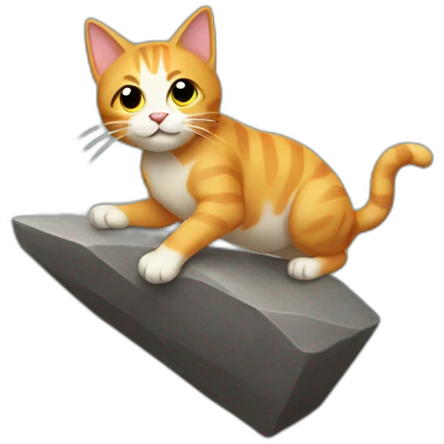 cat bouldering emoji