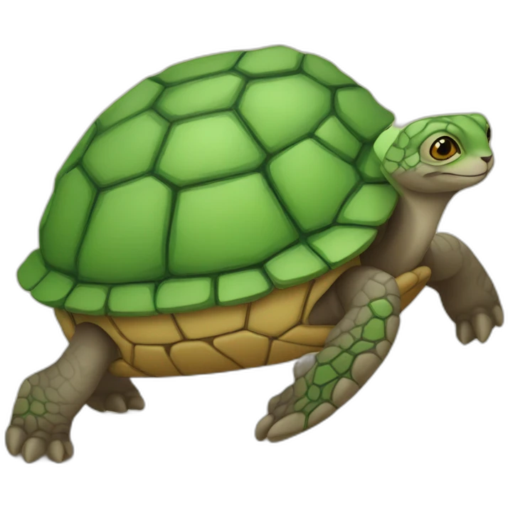 Un chat sur une tortue emoji