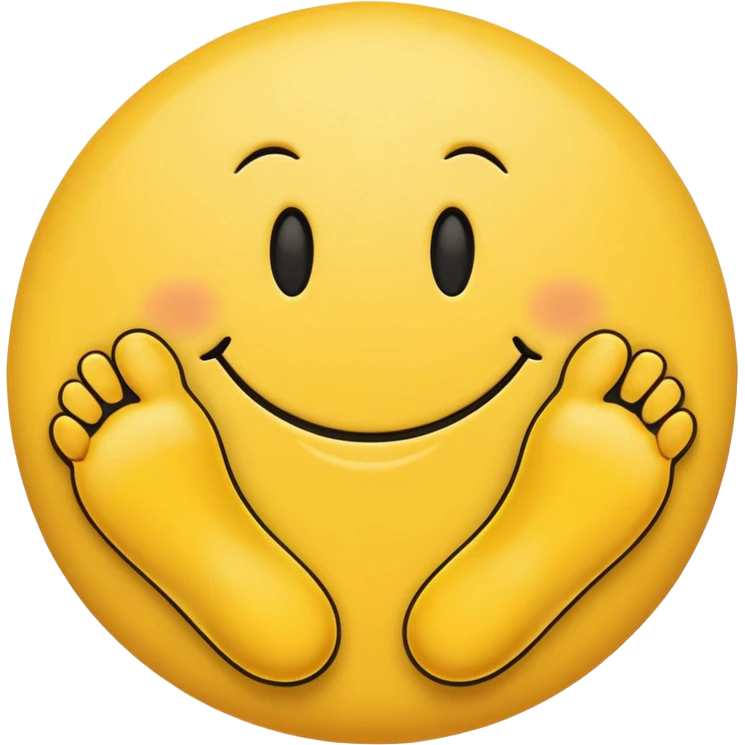 Smiley face with feet’s emoji