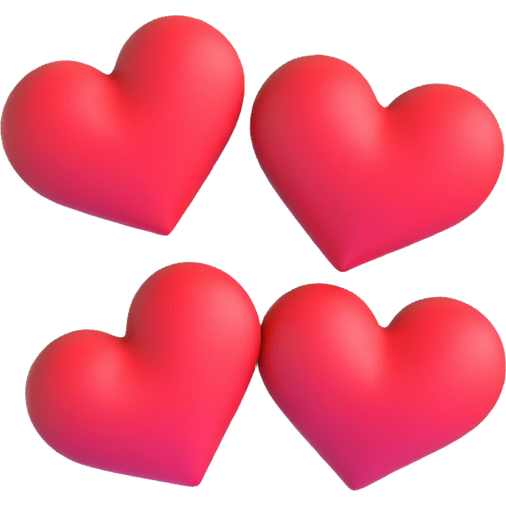 three hearts emoji