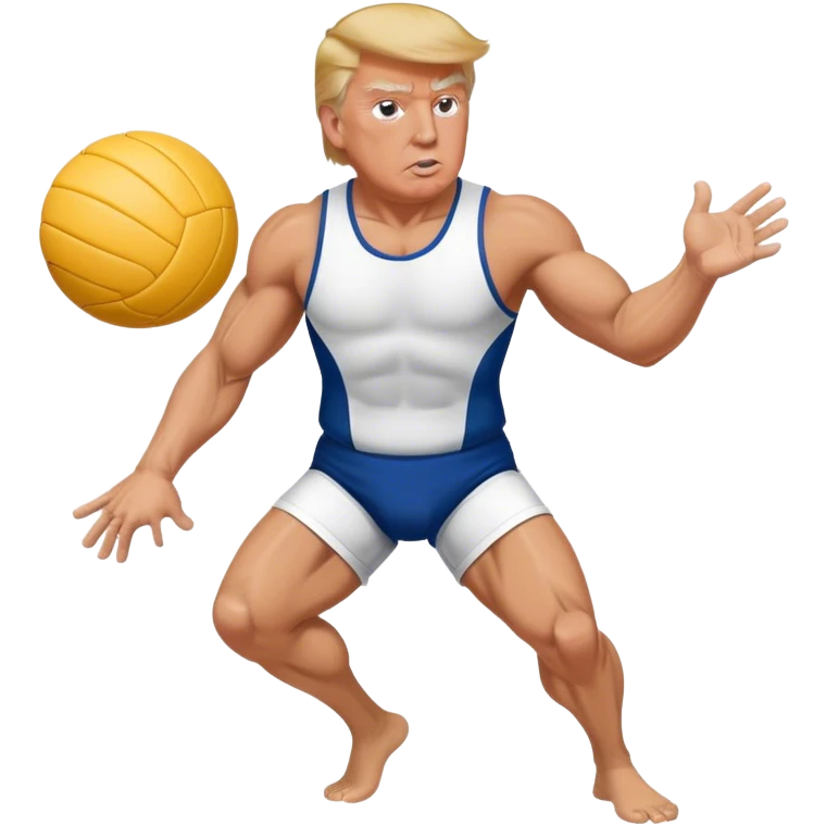 Trump playing volleyball emoji