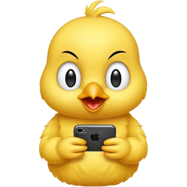 Tweety bird texting  emoji