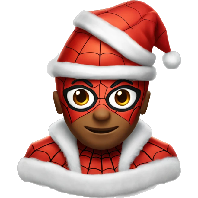  spider-man in santa claus hat emoji