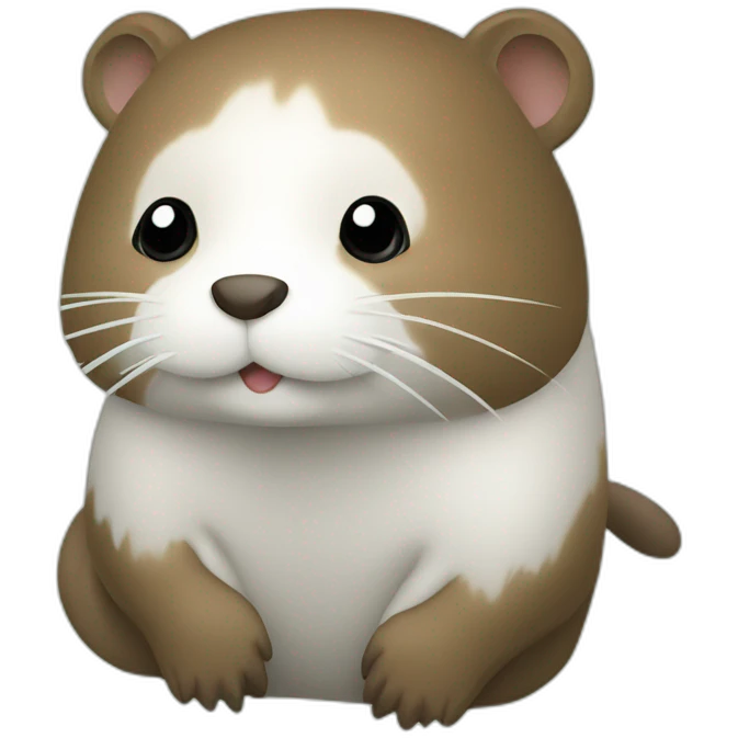 crea una nutria nutriologa con bata blanca  emoji