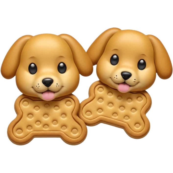 Dog earrings biscuits  emoji