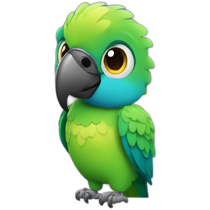 a cool parrot emoji