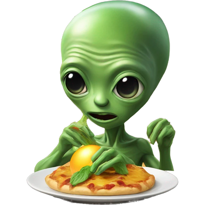 Alien eating the sun emoji